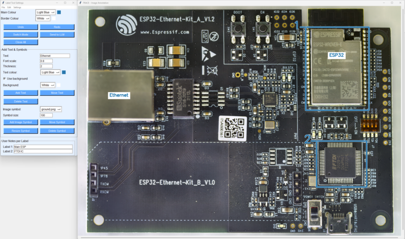 TRACE - Automating Hardware Teardowns 13 gui with photo